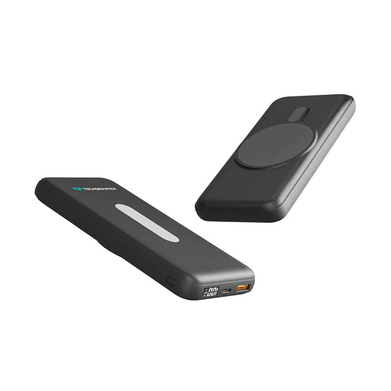 Techsmarter MagBoost 20000mAh Magnetic Wireless Portable Charger - Black - شاحن